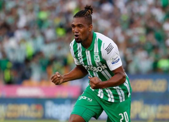 Banguero y un grito de desahogo que se repite en los últimos partidos gracias a que ha vuelto al nivel que permitió que Nacional se fijara en él. Hoy será titular de nuevo. FOTO MANUEL SALDARRIAGA