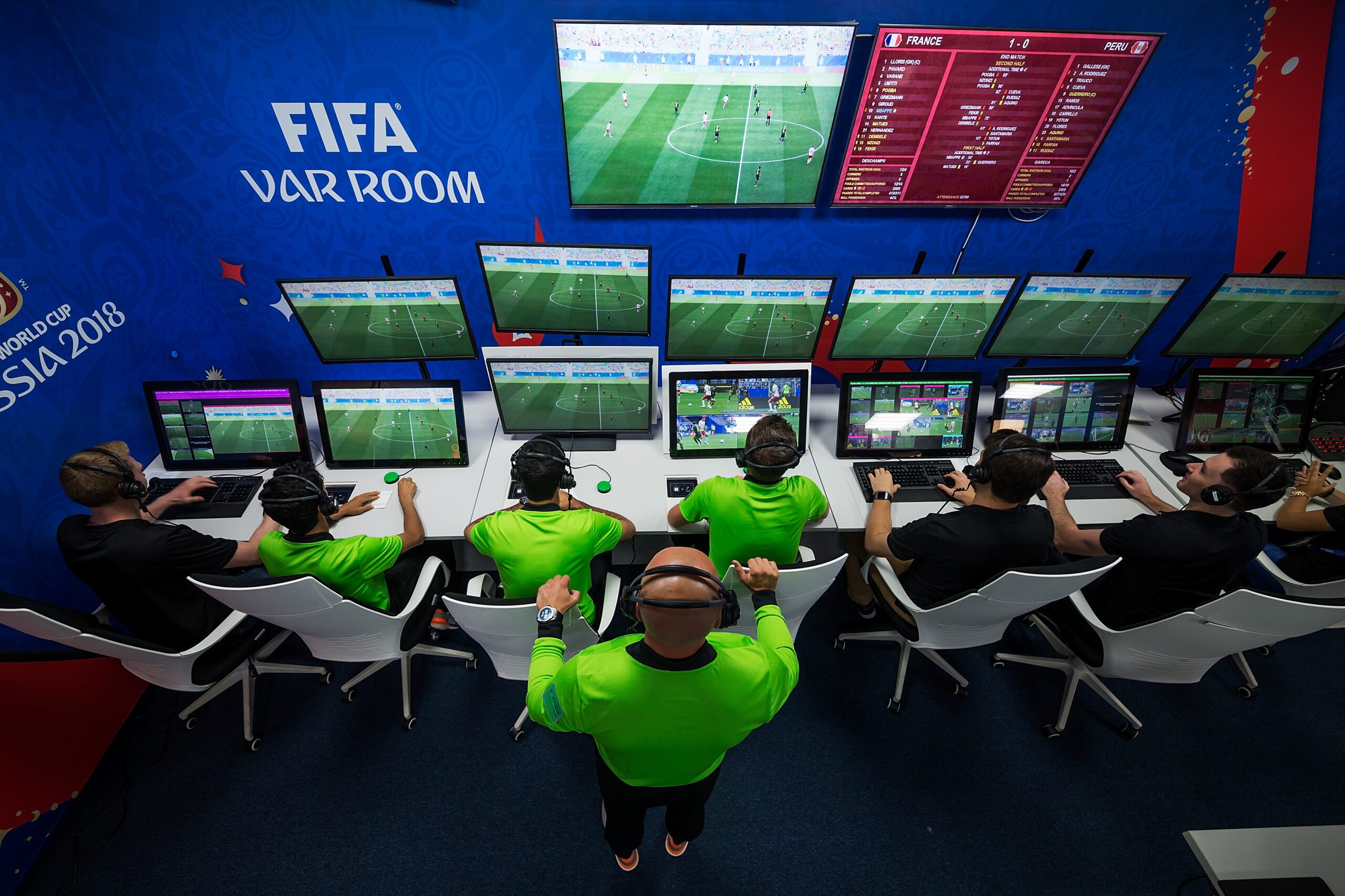 Video Assistant Refereeing (VAR) Room - 2018 FIFA World Cup Russia