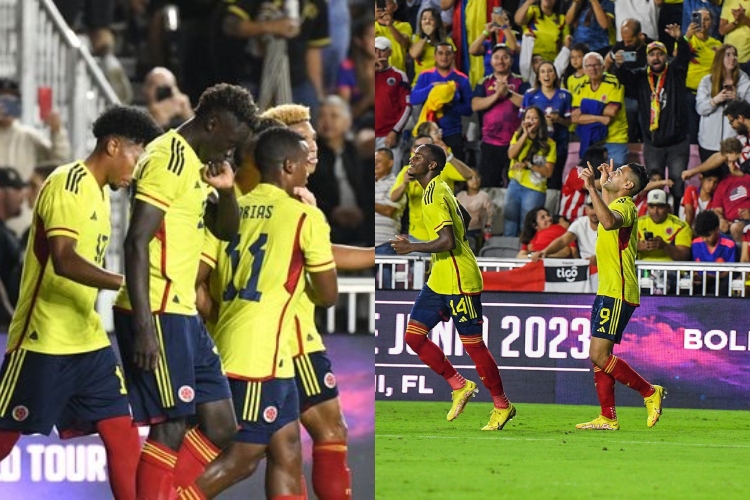 Colombia superó a Paraguay 2-0 con goles de Falcao y Davinson