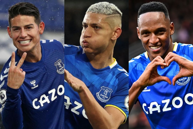 Richarlison pone en su 11 ideal a James Rodríguez y Yerry Mina