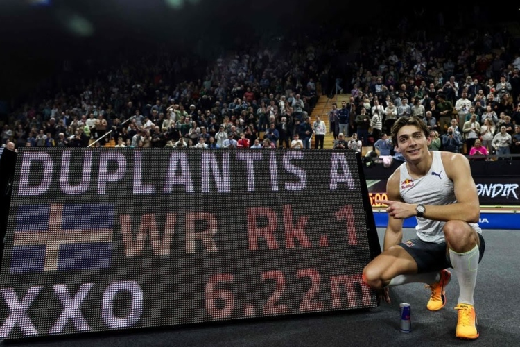 Duplantis bate el récord de pértiga por sexta vez consecutiva