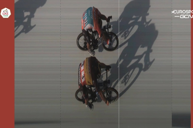 En el photofinish Merlier ganó la primera etapa del UAE Tour