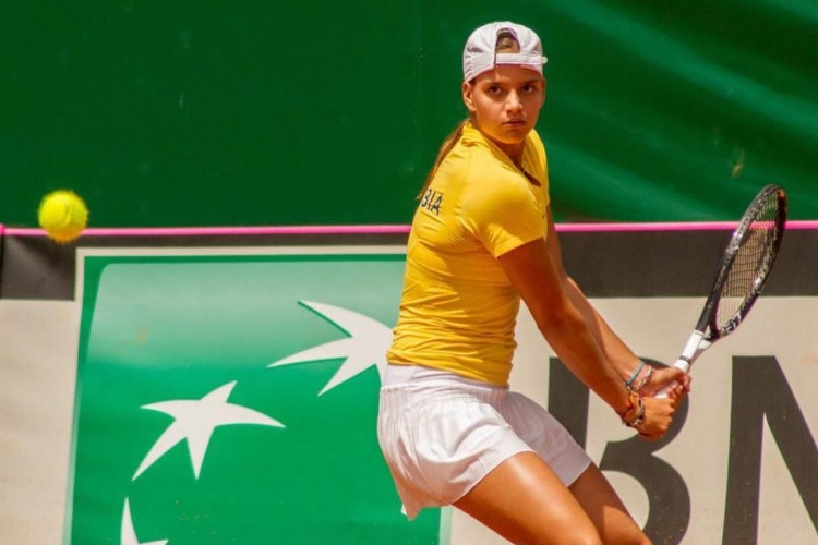 Emiliana Arango en los cuartos de final de la Copa Oster WTA 125