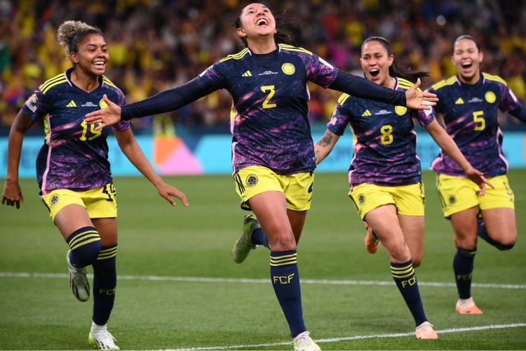 Manuela Vanegas, autora del gol del triunfo de Colombia, foto tomada de Twitter