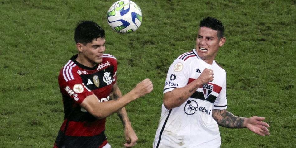 Sao Pablo empató ante Flamengo en el debut de James Rodríguez en el equipo Paulista