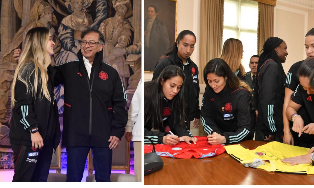 Las jugadoras de la Selección Colombia Femenina recibieron la Orden de Boyacá en la Casa de Nariño