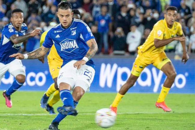 Leonardo Castro, jugador del Partido Millonarios- Bucaramanga, foto tomada de Twitter