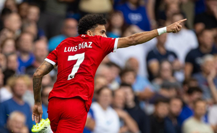 El colombiano Luis Diaz marcó en el empate ante el Chelsea en la Premier League
