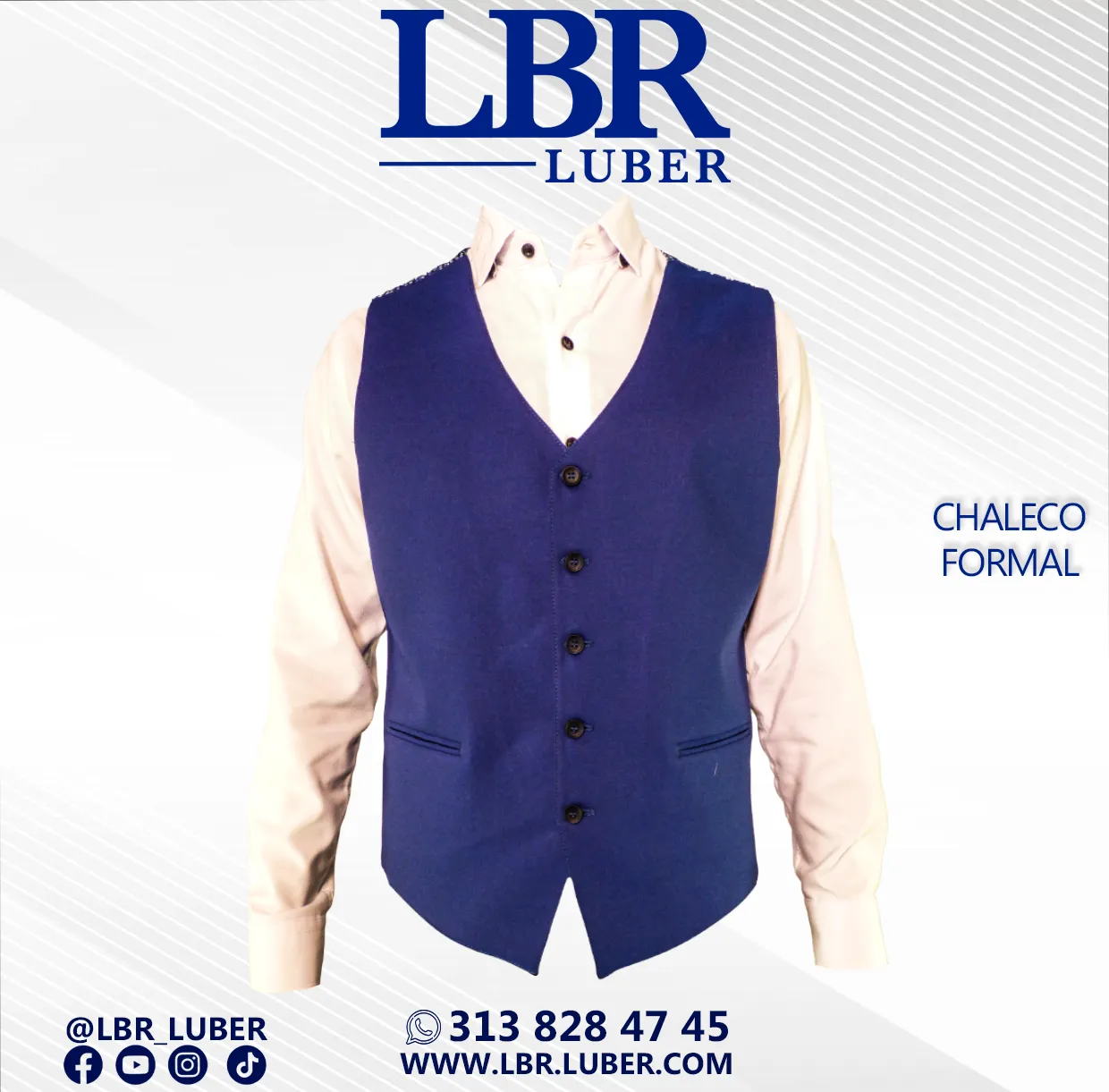 chaleco formal azul-lbr-luber