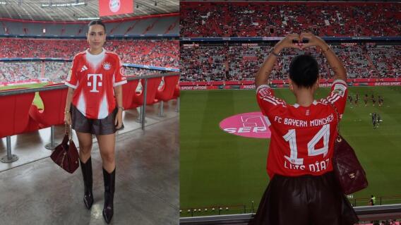 Geraldine Ponce deslumbra en Alemania, . Su presencia en el Allianz Arena ha captado la atención de medios y aficionados.