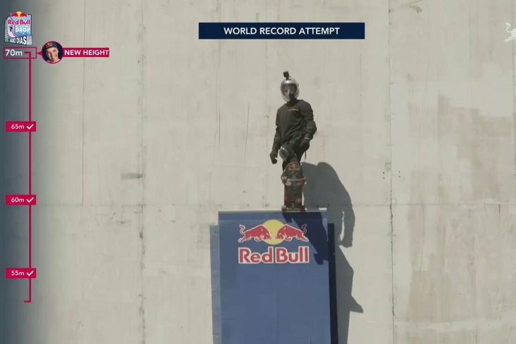 Sandro Dias rompe récord mundial con salto de 70 metros en Brasil