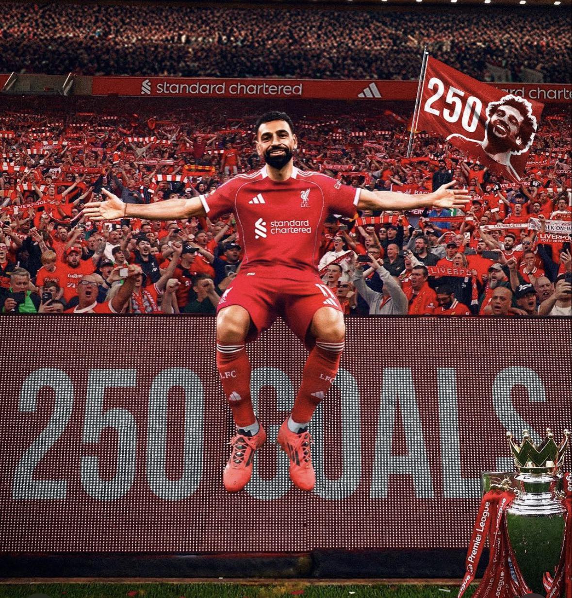 Mohamed Salah entra en la historia del Liverpool al alcanzar los 250 goles