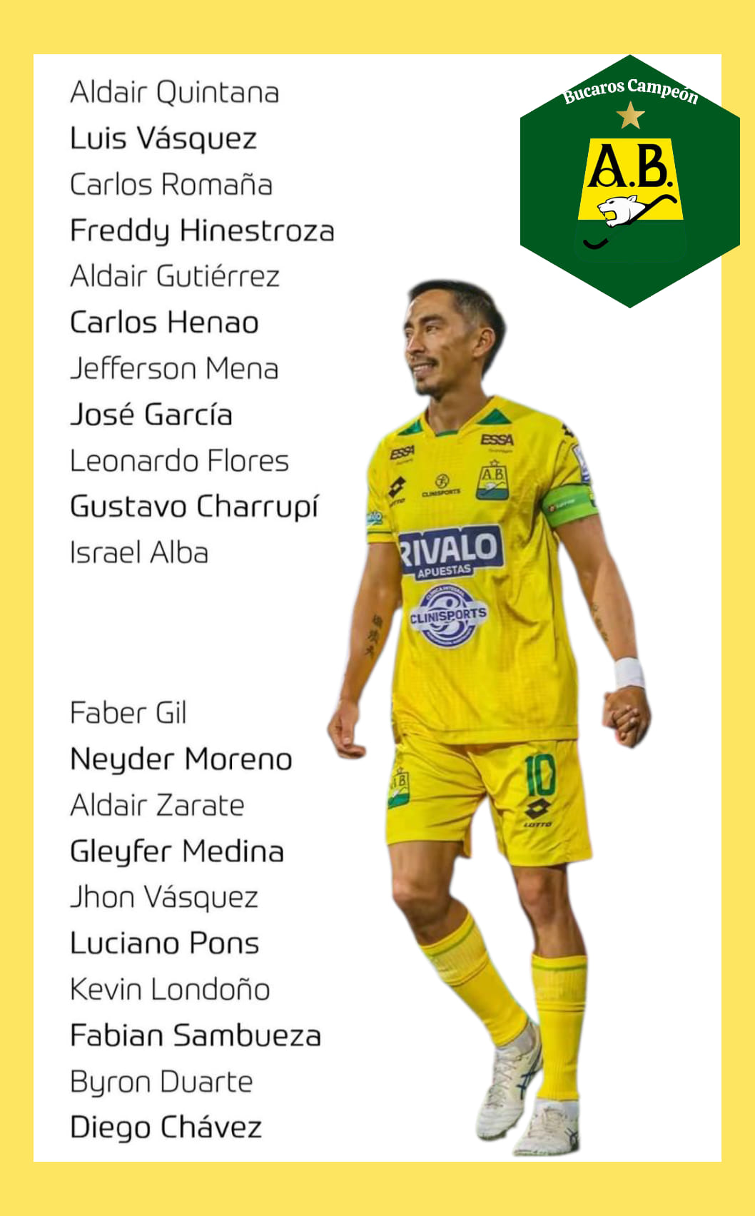 Oficial: Convocatoria Atlético Bucaramanga para su partido ante Santa Fe