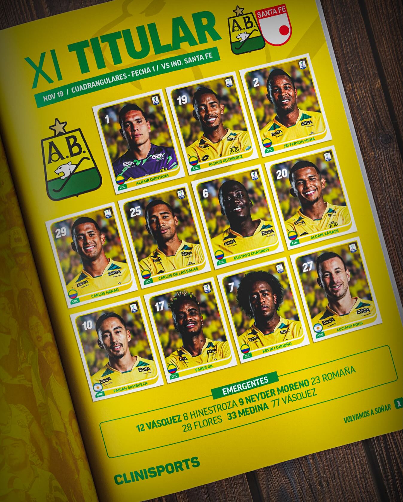 Oficial: Los once elegidos de Bucaramanga para enfrentarse a Santa Fe