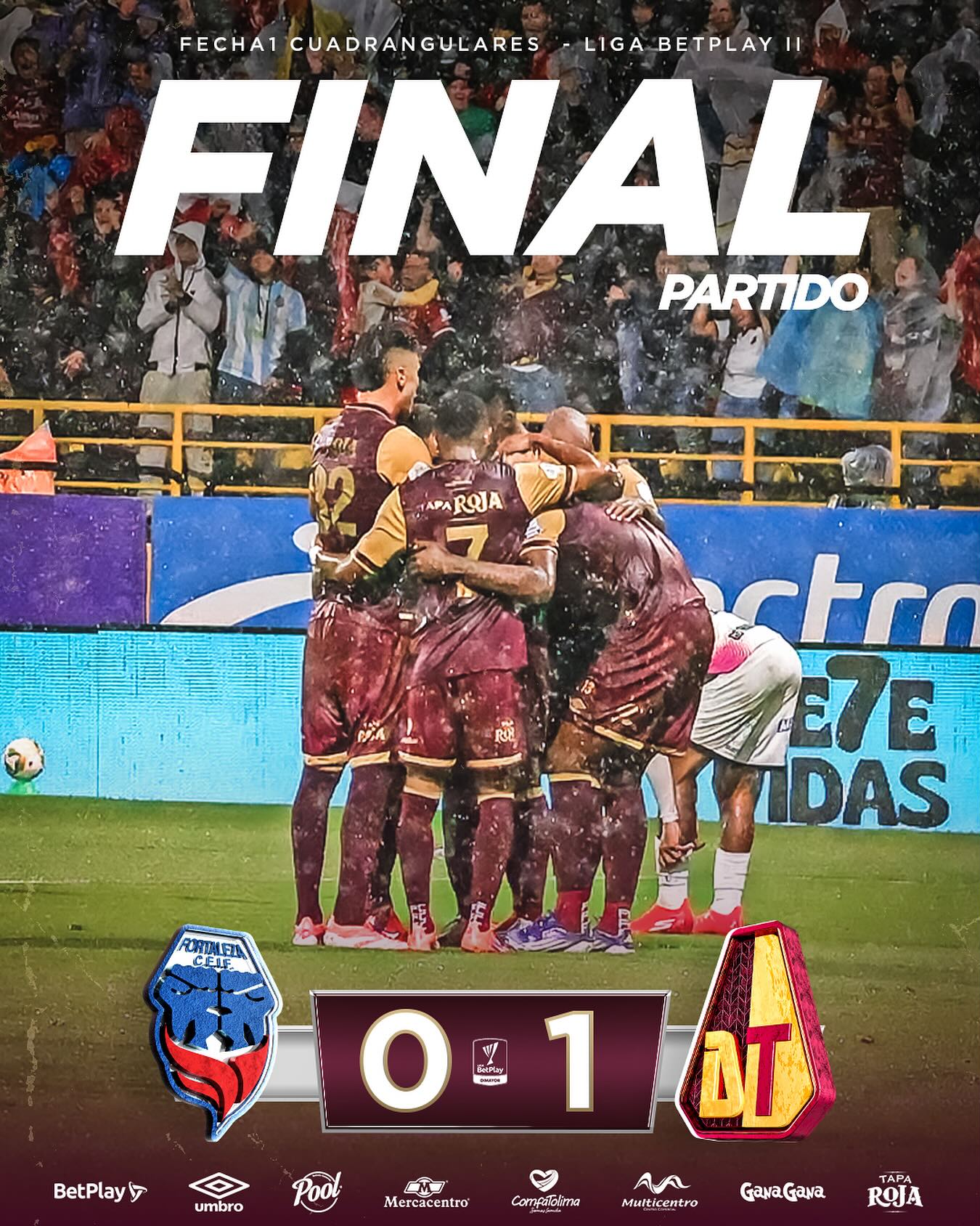 Deportes Tolima inició con pie derecho. Derrotó 0-1 a Fortaleza