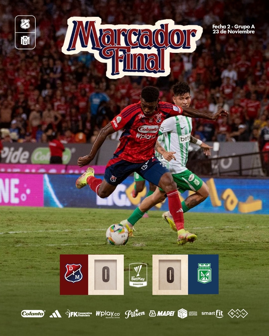 Atlético Nacional empató en el clásico ante Medellín