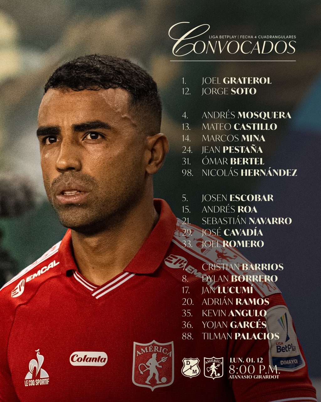 Convocados América de Cali para enfrentarse al DIM