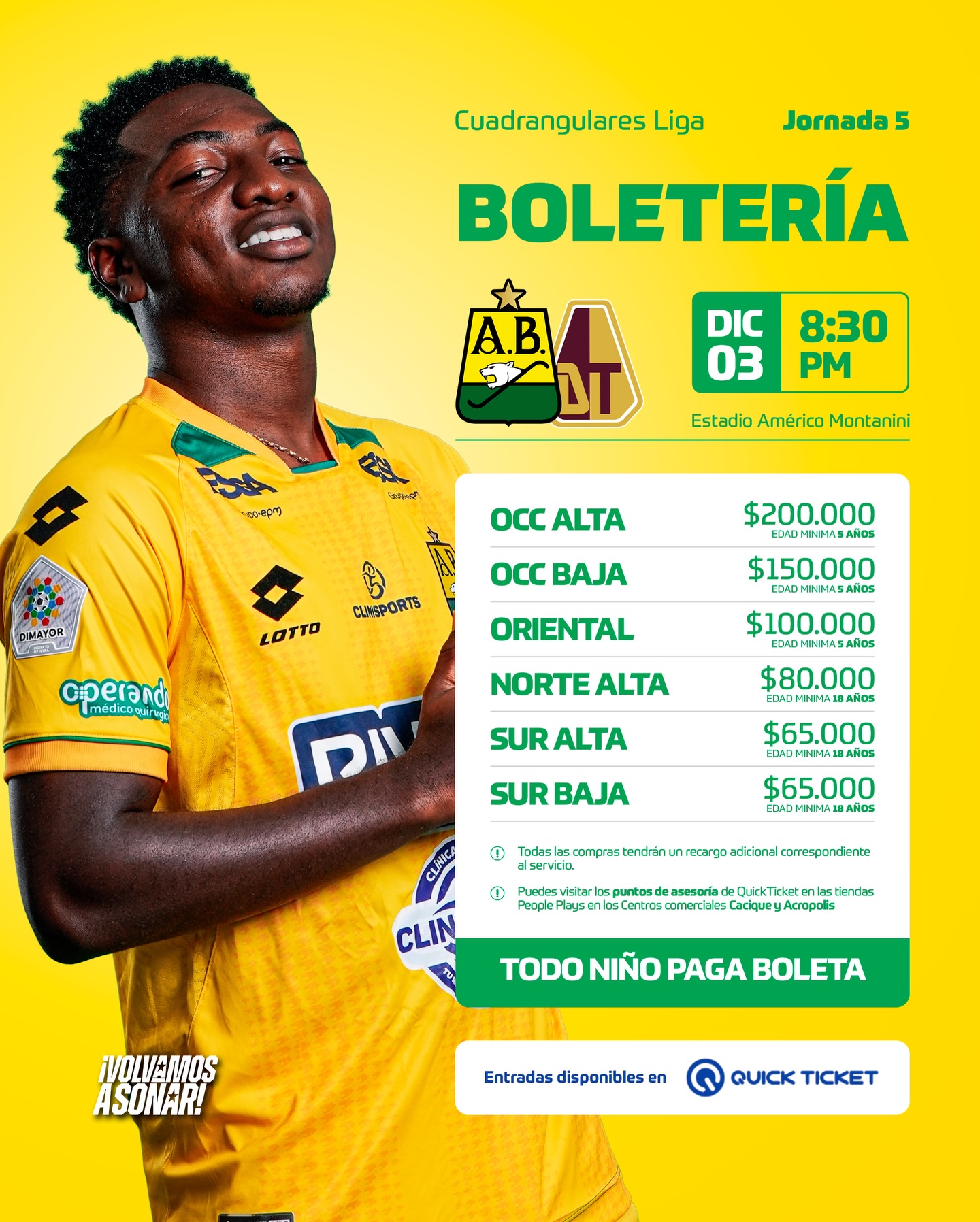 Bucaramanga dio a conocer precio de boletería para el partido ante Tolima