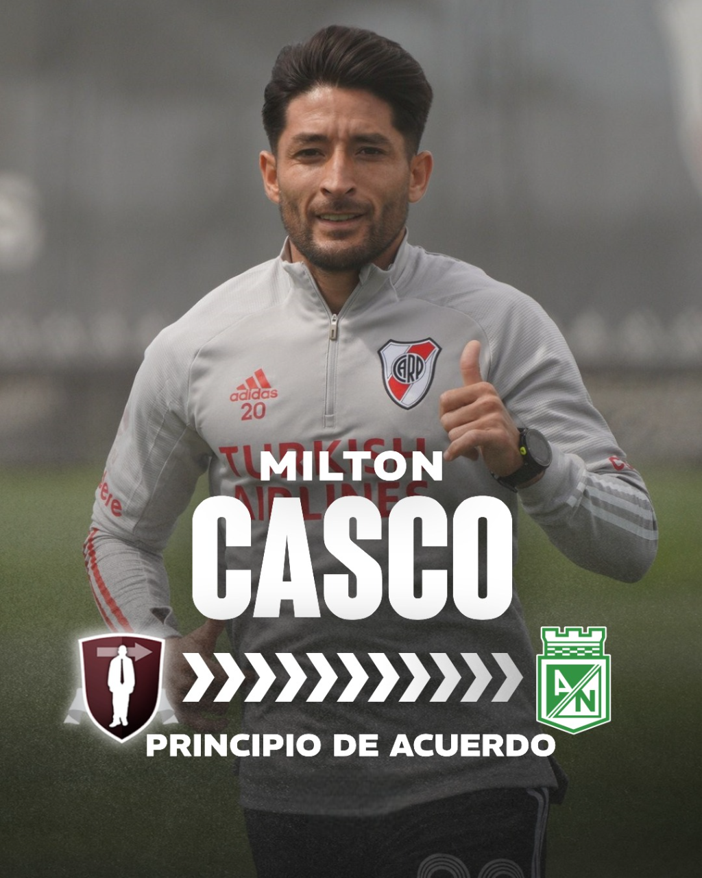 Rumor: Milton Casco a detalles de ser nuevo jugador de Atlético Nacional