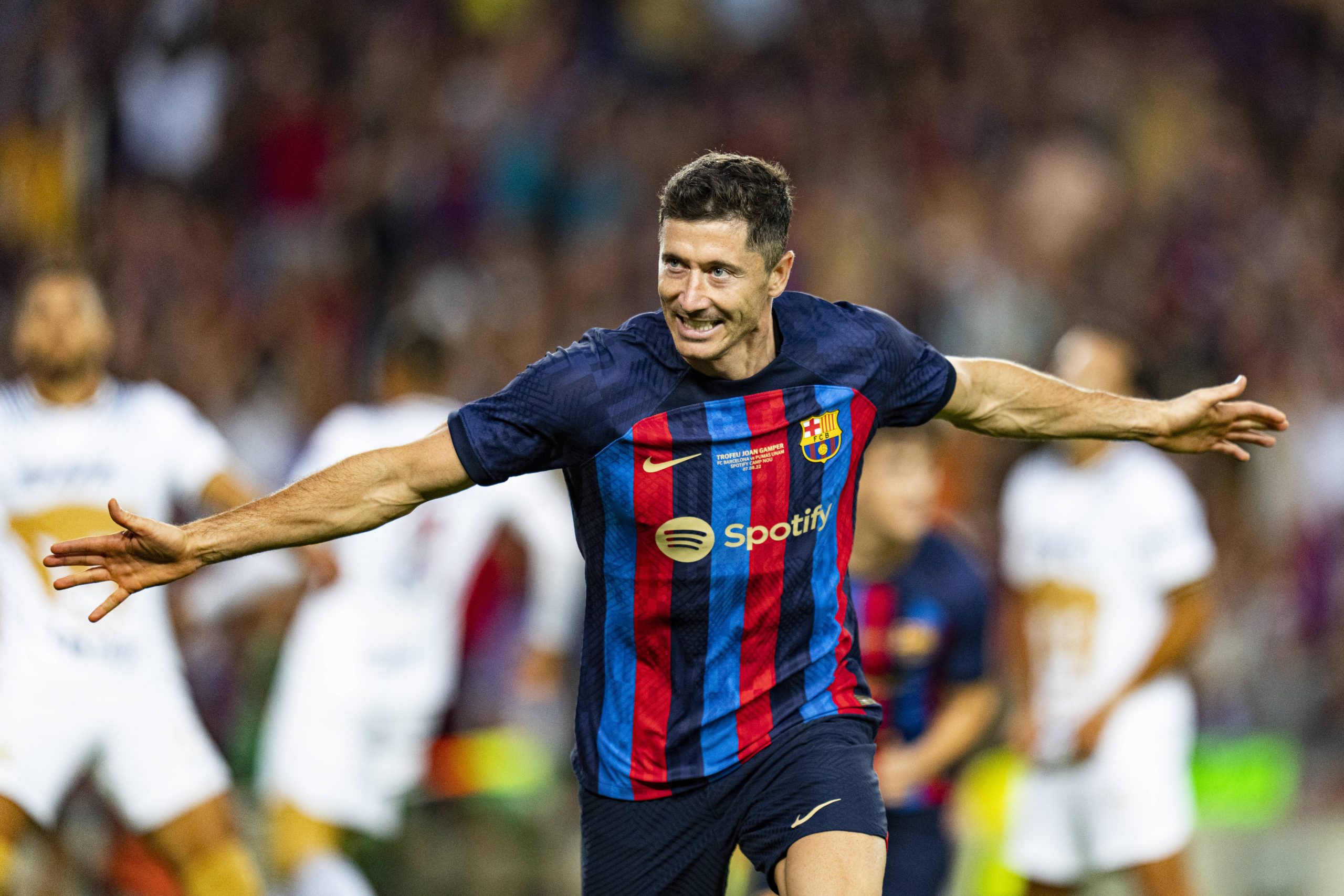 07.08.2022, xslx, Fussball Torneig Gamer, FC Barcelona, Barca - Pumas UNAM emspor, v.l. Robert Lewandowski (FC Barcelon