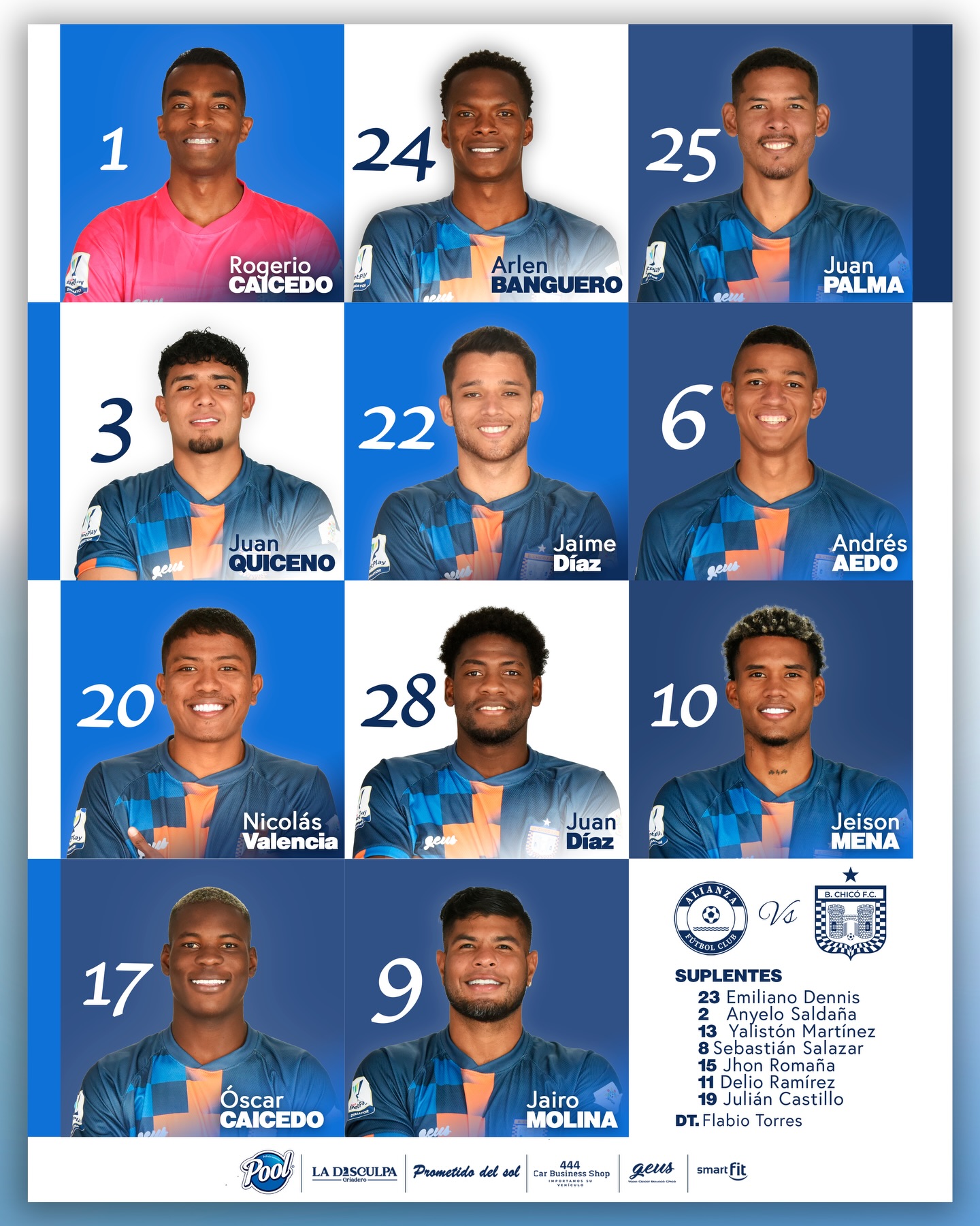 Oficial: Nomina de Boyacá Chicó para enfrentar a Alianza FC