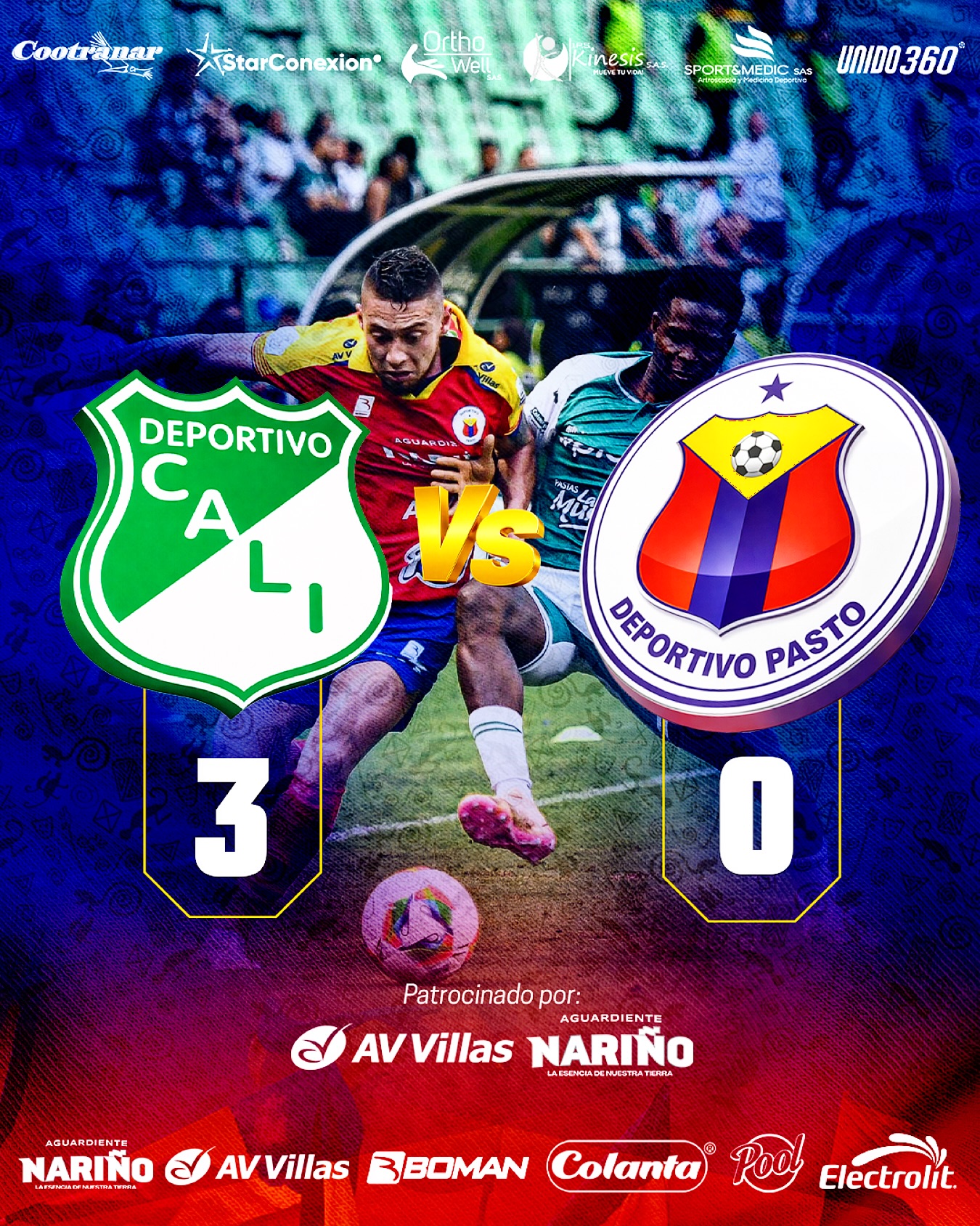 Pasto perdió en Cali, y preocupa de cara al resto del campeonato