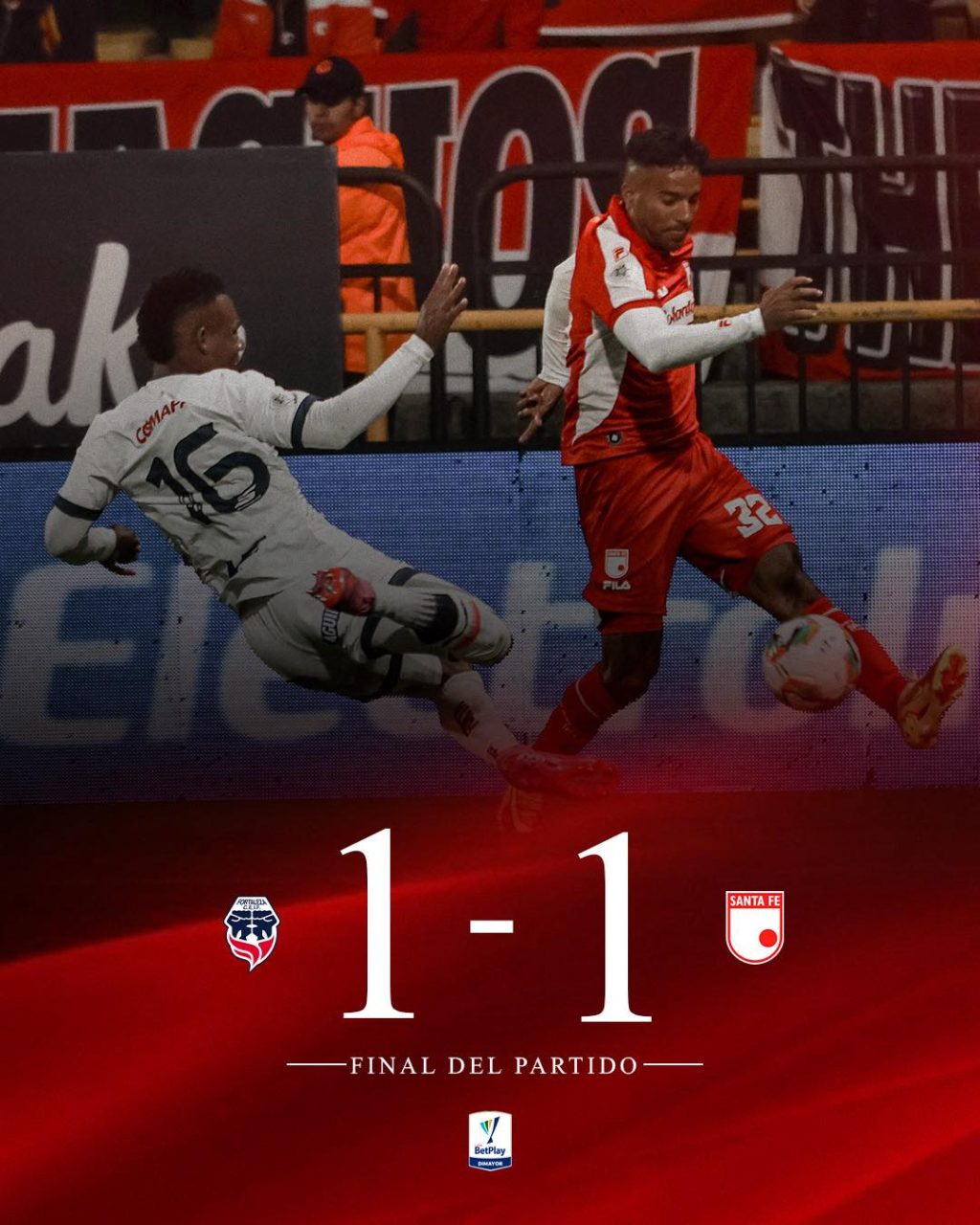 Santa Fe empató al último minuto frente a Fortaleza