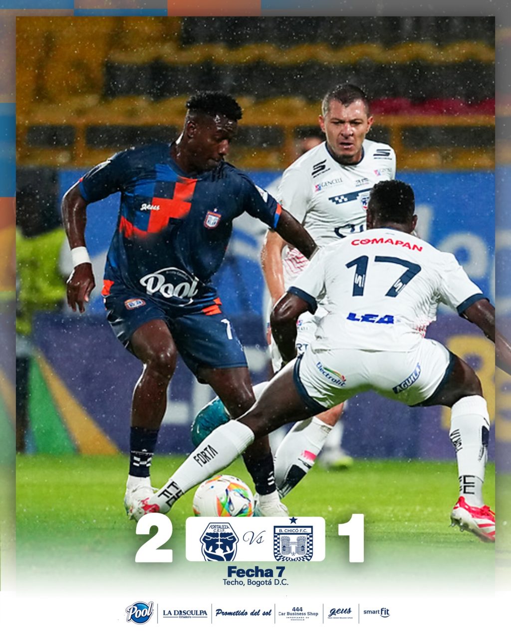 Chicó cayó derrotado al final del partido en Techo frente a Fortaleza