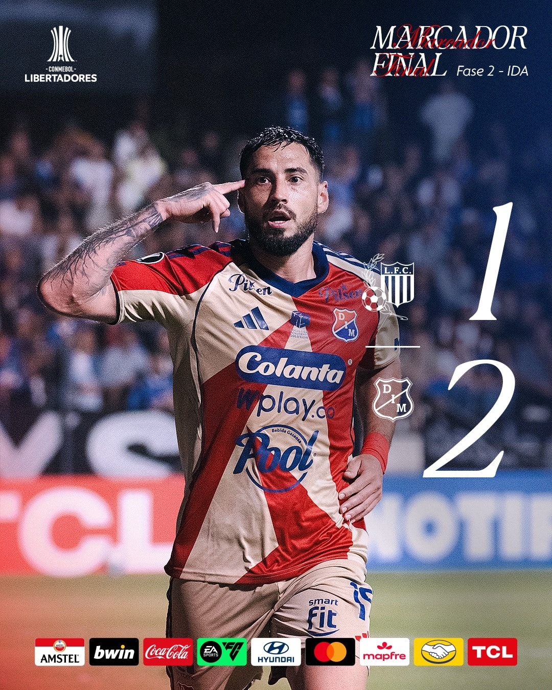 Medellín empezo con pie derecho la Libertadores, ganó de visita ante Liverpool (Uruguay)