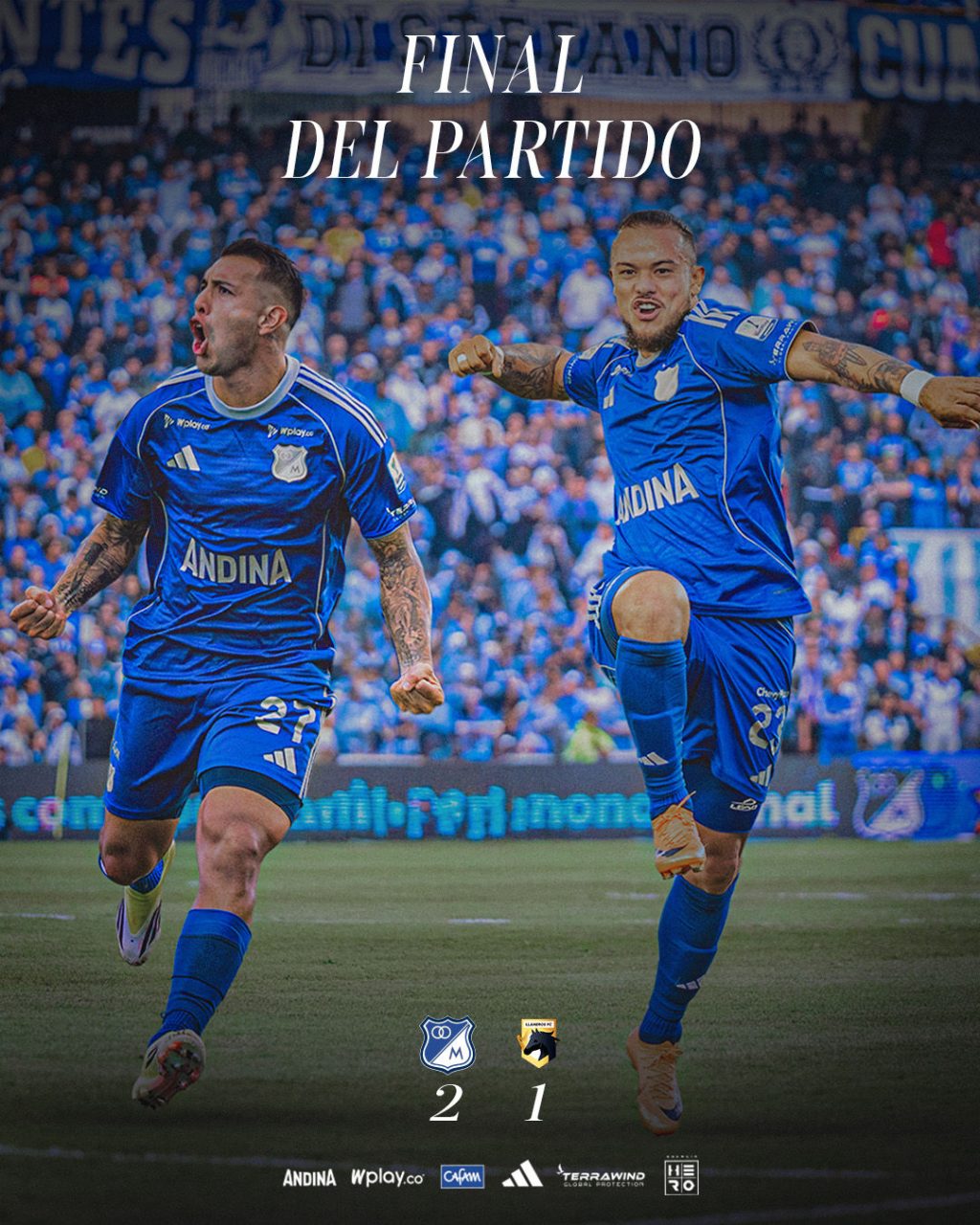 Millonarios logró su segunda victoria en linea. Derrotó a Llaneros