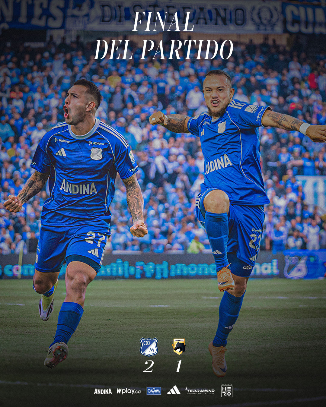 Millonarios logró su segunda victoria en linea. Derrotó a Llaneros