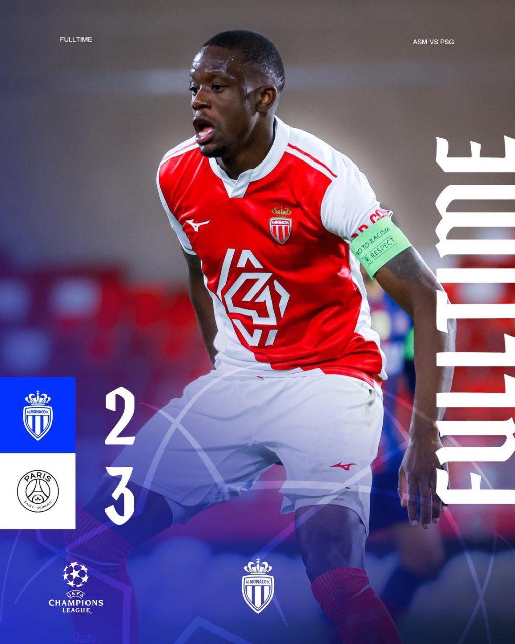 AS Monaco cayó de local ante el PSG en la ida de los Play Off por UCL