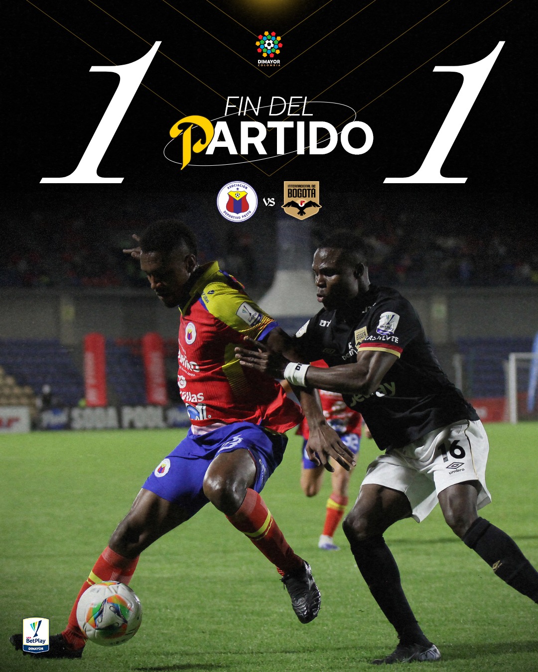 Inter de Bogotá sacó un importante empate frente a Deportivo Pasto