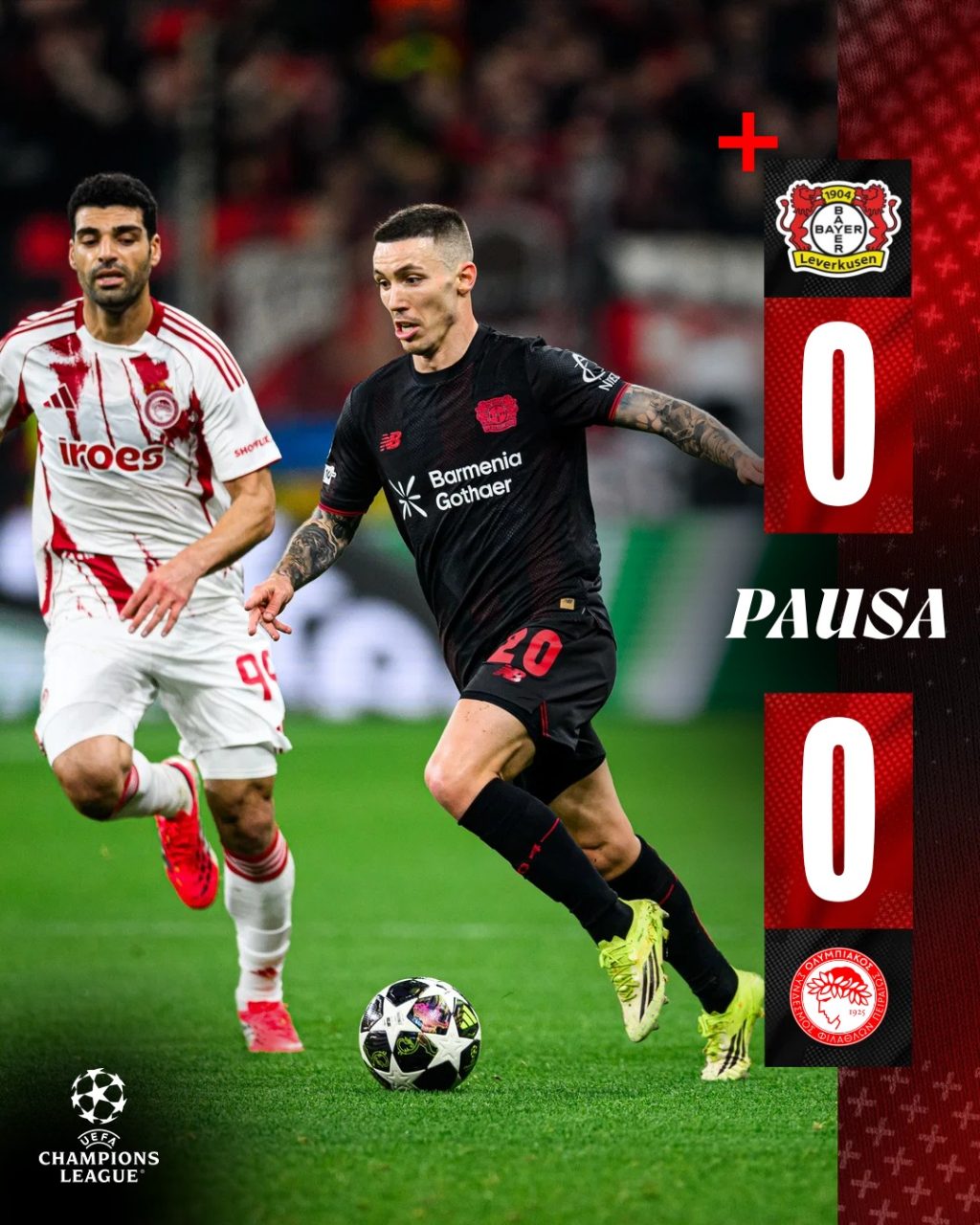 Leverkusen eliminó al Olympiacos FC en Champions