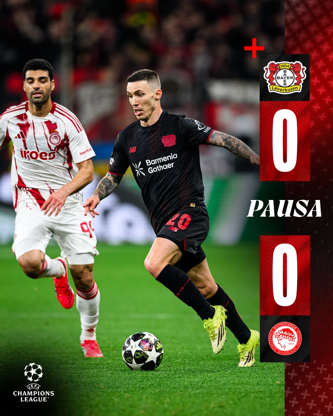 Leverkusen eliminó al Olympiacos FC en Champions
