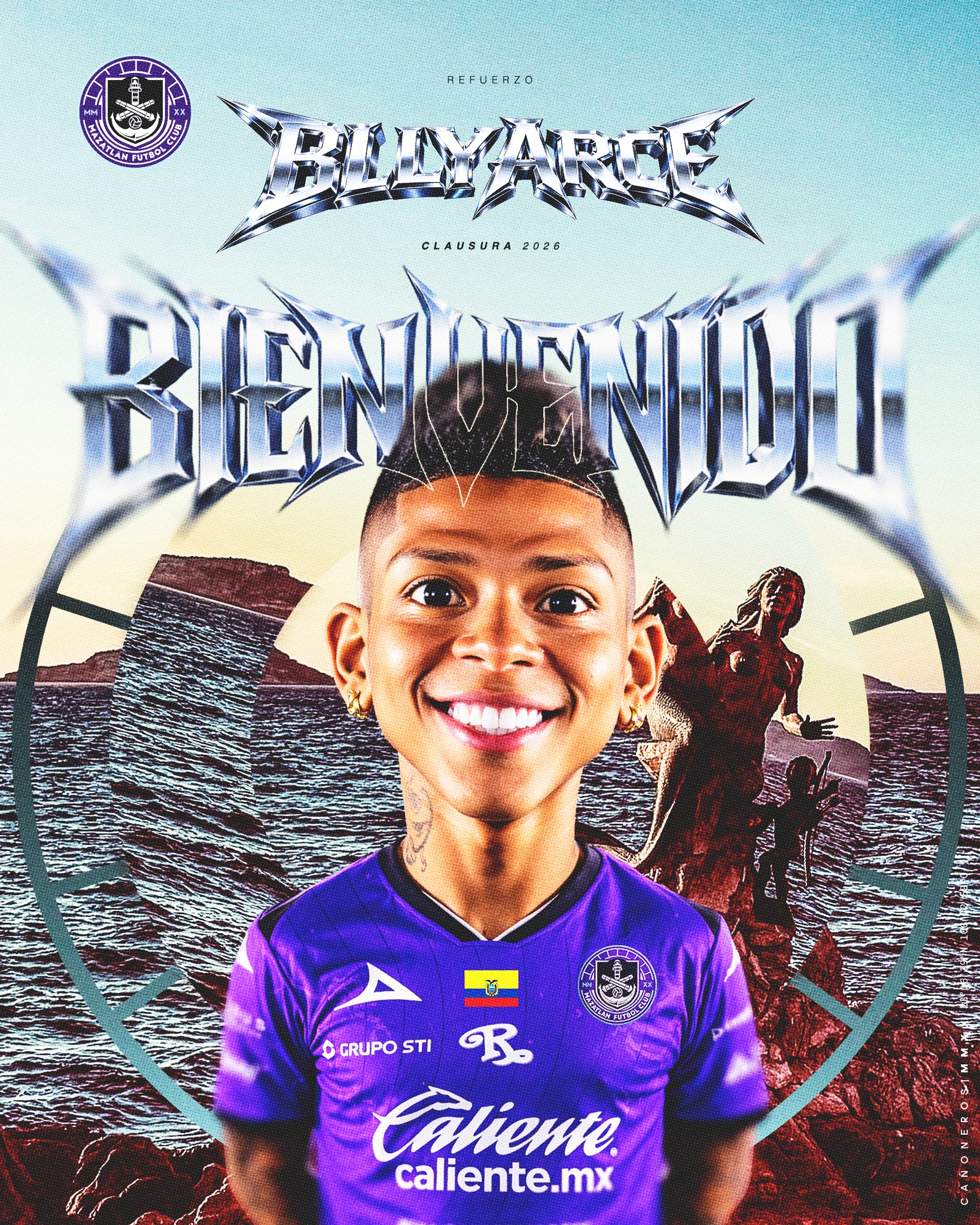 Oficial: Billy Arce nuevo jugador del Mazatlán de México
