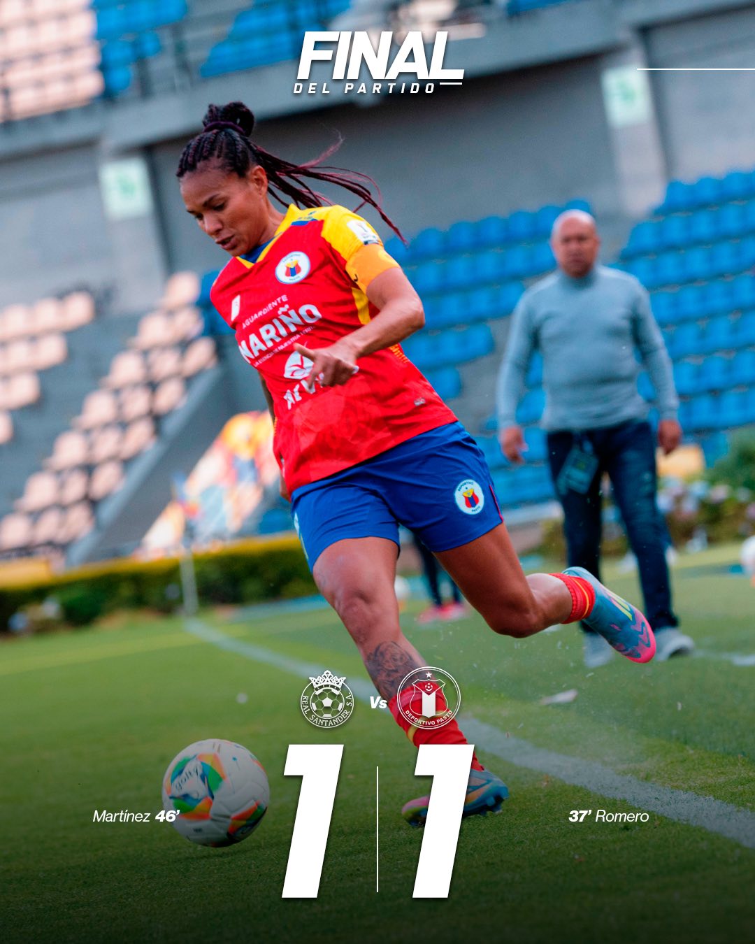Deportivo Pasto Femenino empató ante Real Santander