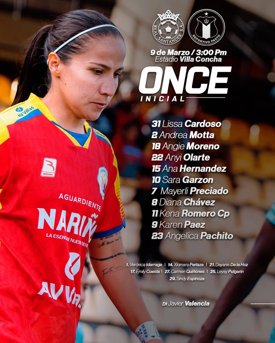 Oficial: Nomina Deportivo Pasto (Femenino) para enfrentarse a Real Santander