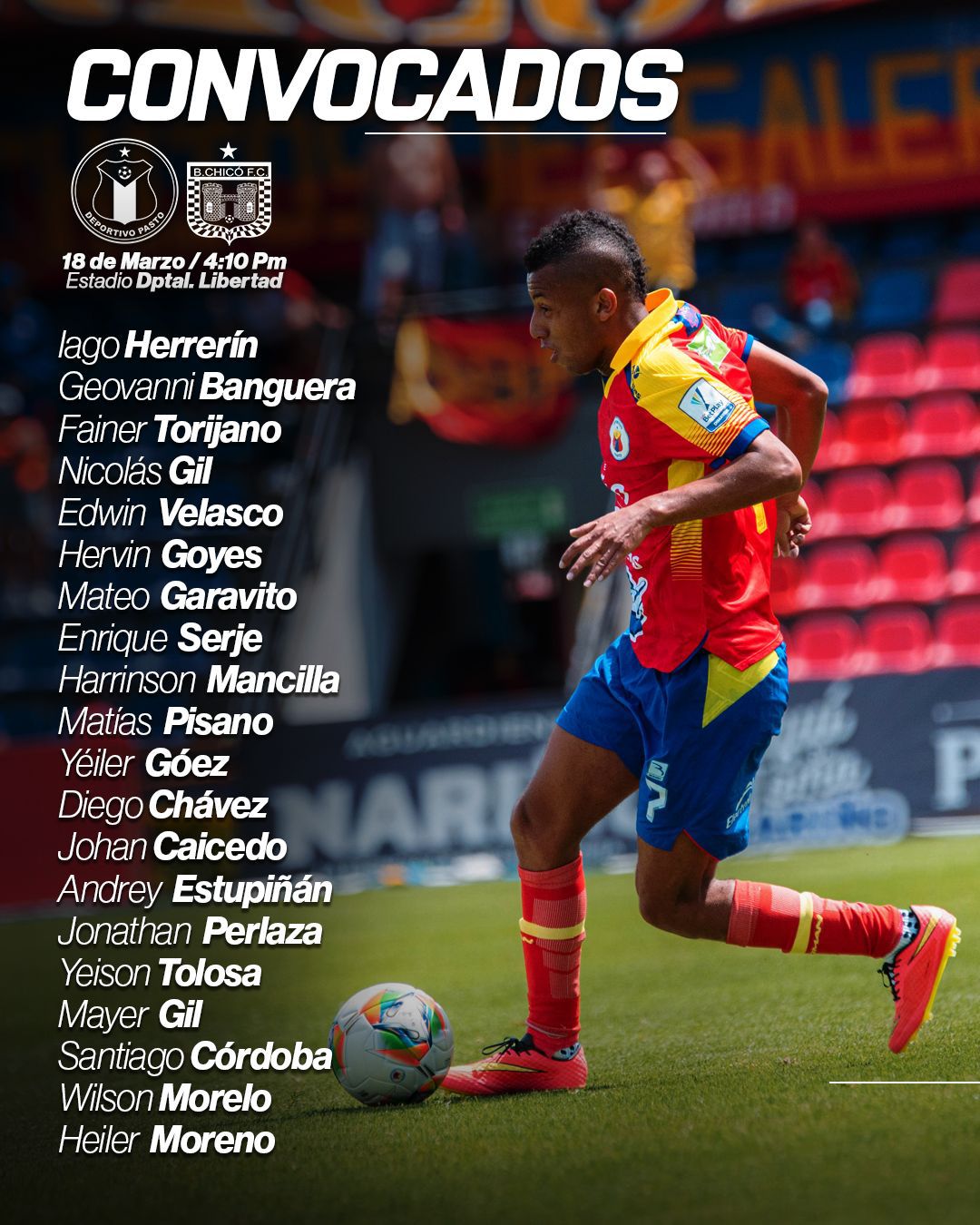 CONVOCADOS PASTO