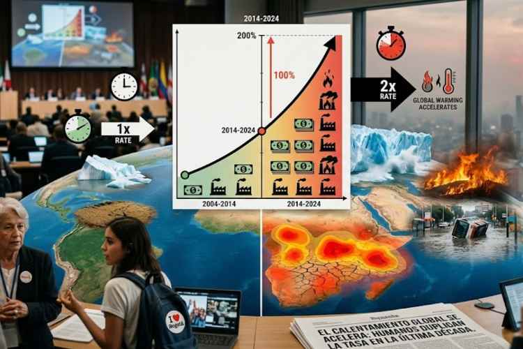 Calentamiento global se acelera_ humanos duplican la tasa en la última década