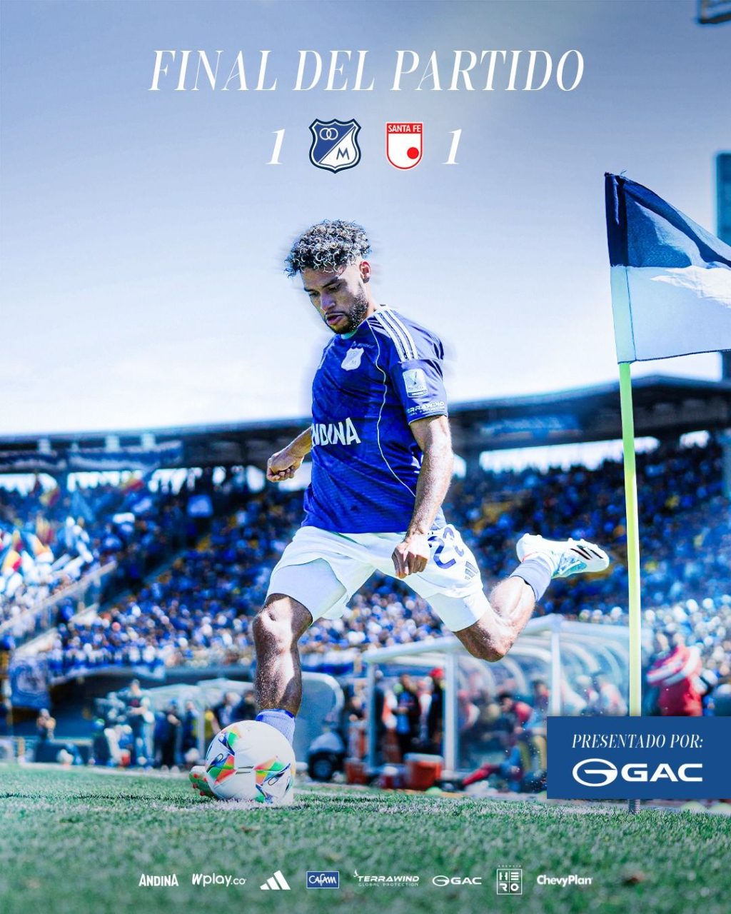 Millonarios empató frente a Santa Fé y complico su clasificación