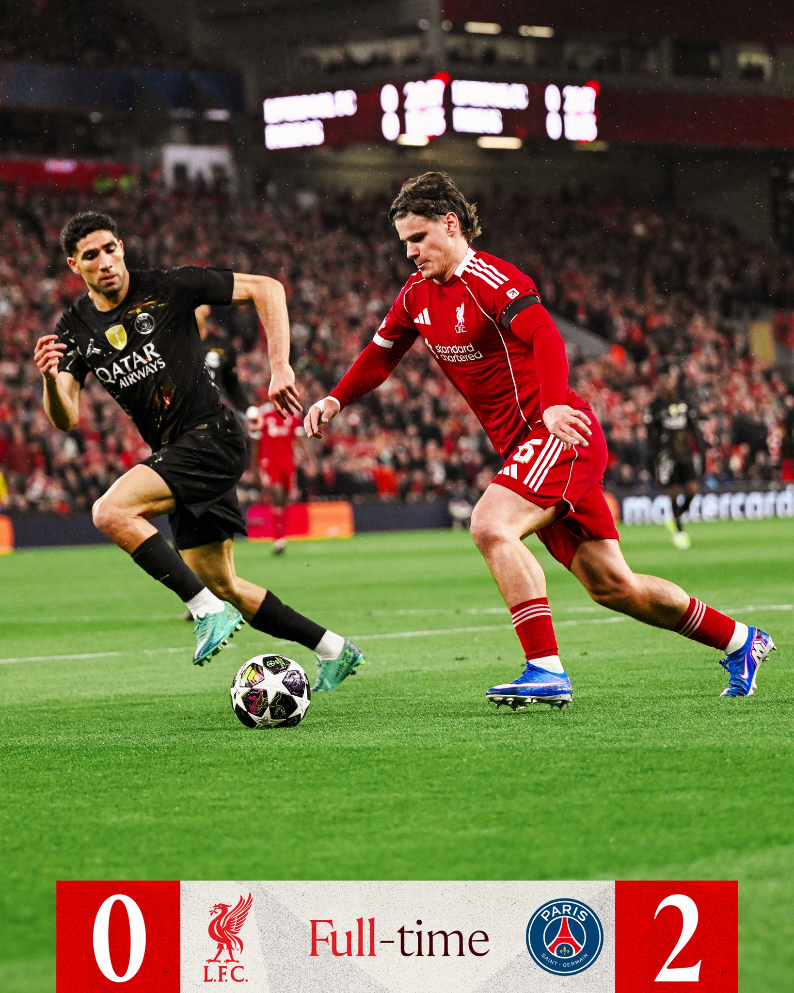 Liverpool sigue extrañando a Luis Diaz. Eliminado de la UCL ante el PSG