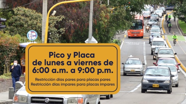 Así funciona el pico y placa en Bogotá este viernes 10 de abril