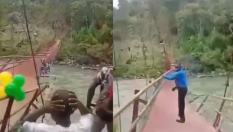 Colapso de puente recién inaugurado en Bagadó deja ocho personas heridas