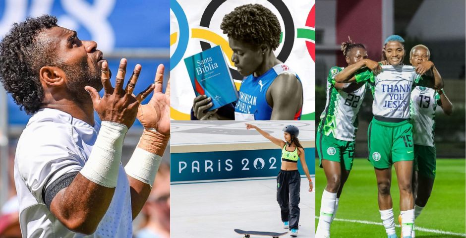 Deportistas que muestran su fe en público