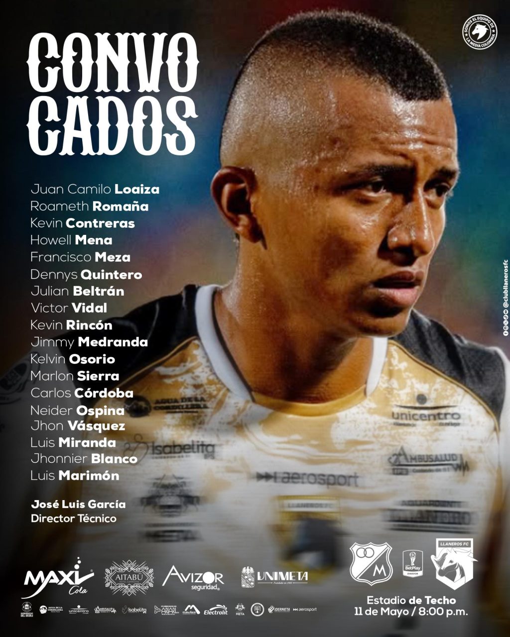 Oficial: Convocados de Llaneros FC para enfrentar a Millonarios en Copa Colombia