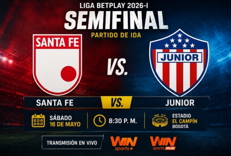 Dónde ver Santa Fe vs Junior hoy por la semifinal del fútbol colombiano