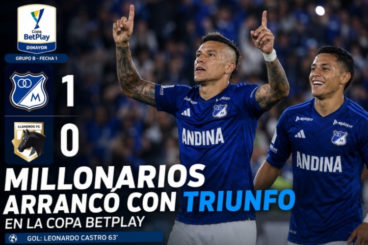 Llaneros complicó a Millonarios, pero los azules sumaron sus primeros tres puntos