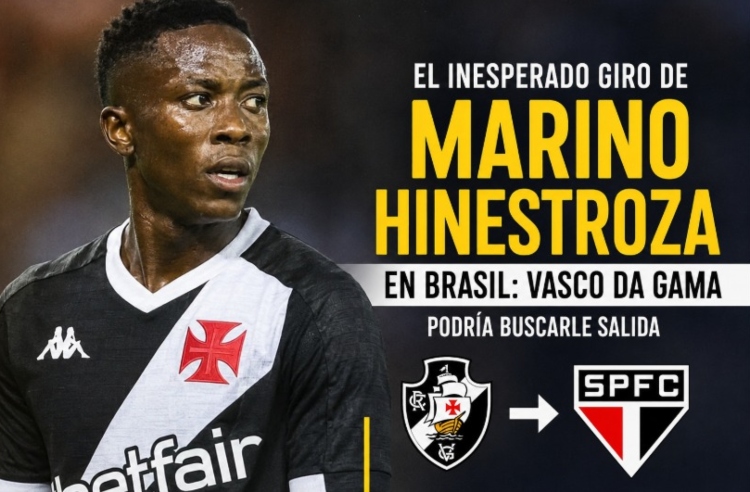 Marino Hinestroza no despega en Brasil y Vasco buscaría negociarlo