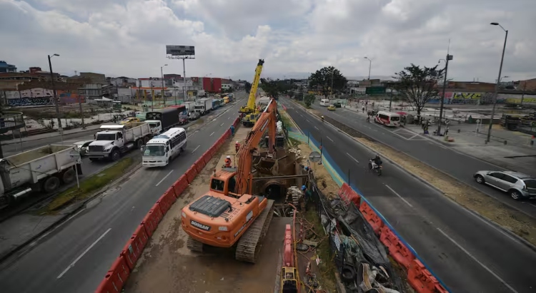 La Empresa Metro de Bogotá implementa cierres viales en la avenida Primero de Mayo